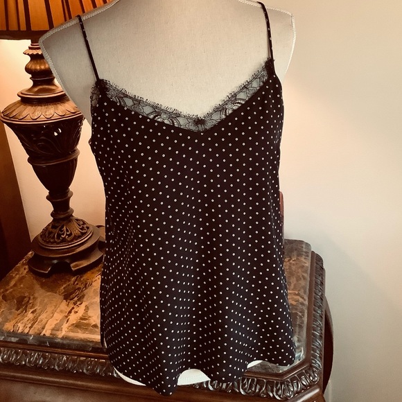 Twill Silk Lace Cami - Picture 2 of 10